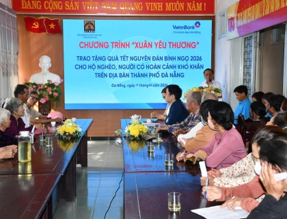 CÔNG ĐOÀN BAN QUẢN LÝ DI SẢN VĂN HÓA THẾ GIỚI MỸ SƠN PHỐI HỢP TỔ CHỨC CHƯƠNG TRÌNH “XUÂN YÊU THƯƠNG” TRAO QUÀ TẾT CHO HỘ NGHÈO, NGƯỜI CÓ HOÀN CẢNH KHÓ KHĂN TRÊN ĐỊA BÀN XÃ THU BỒN